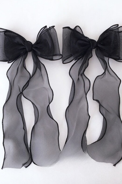 チュールリボンヘアピン