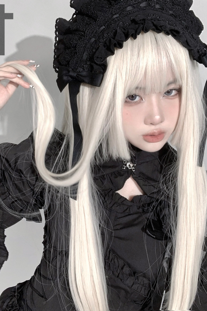 ゴシックレトロヘリンボーンウエストスリミングロリータドレス