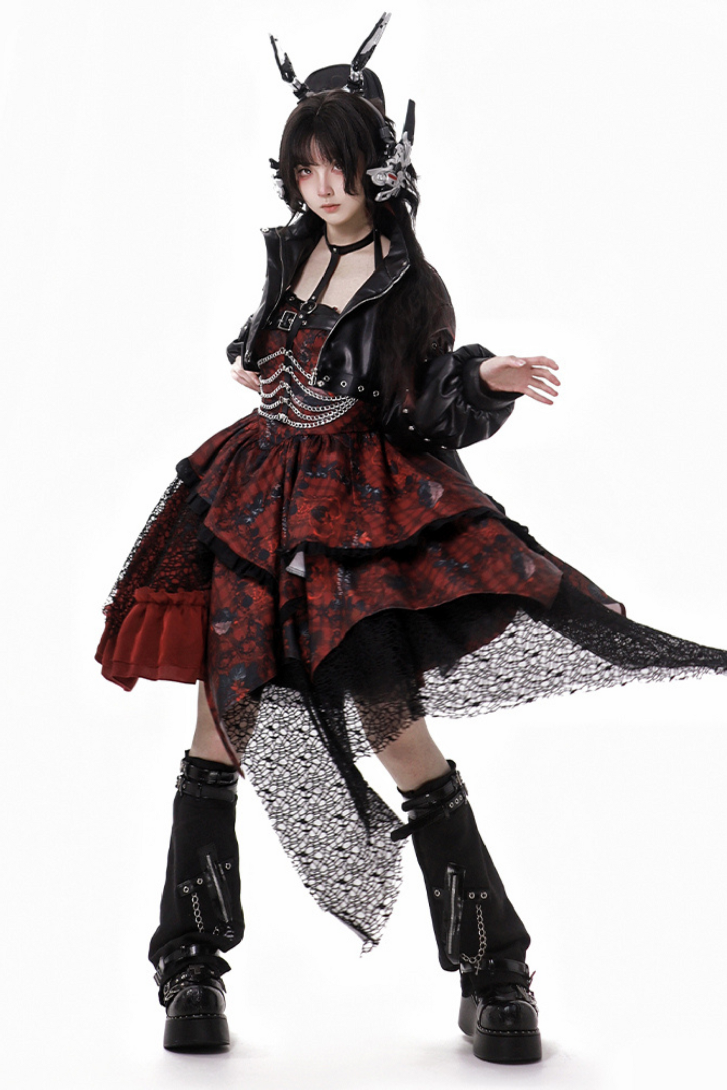 サブカルチャーダークゴシックハンサムセットアップ