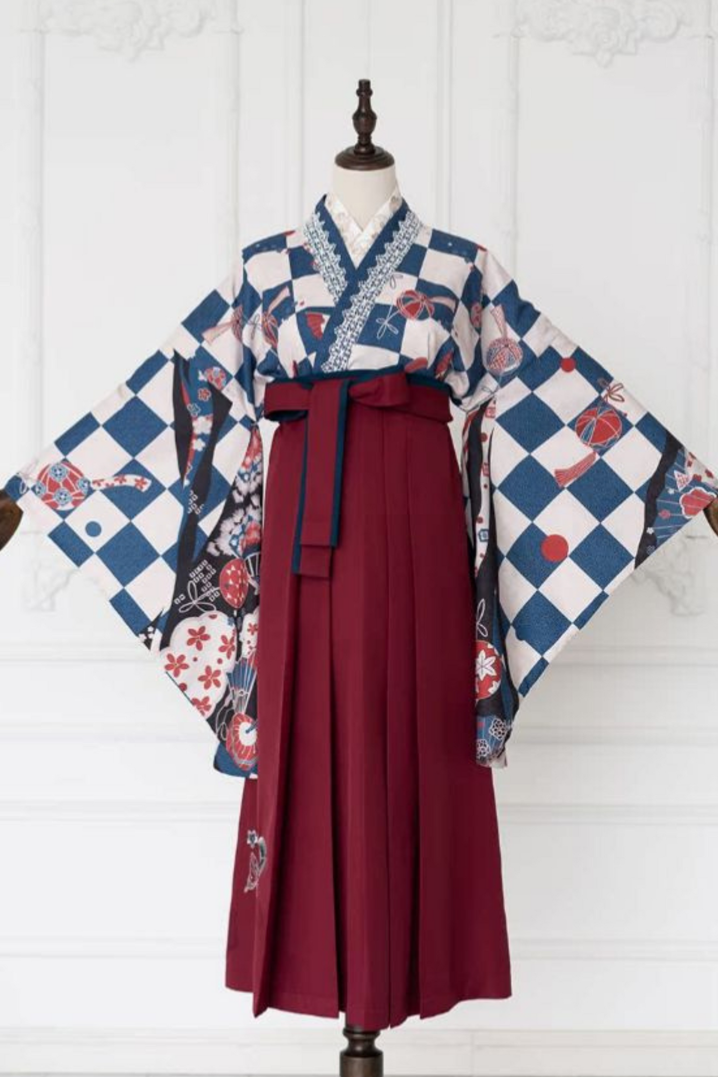 レトロ手毬和装トップス