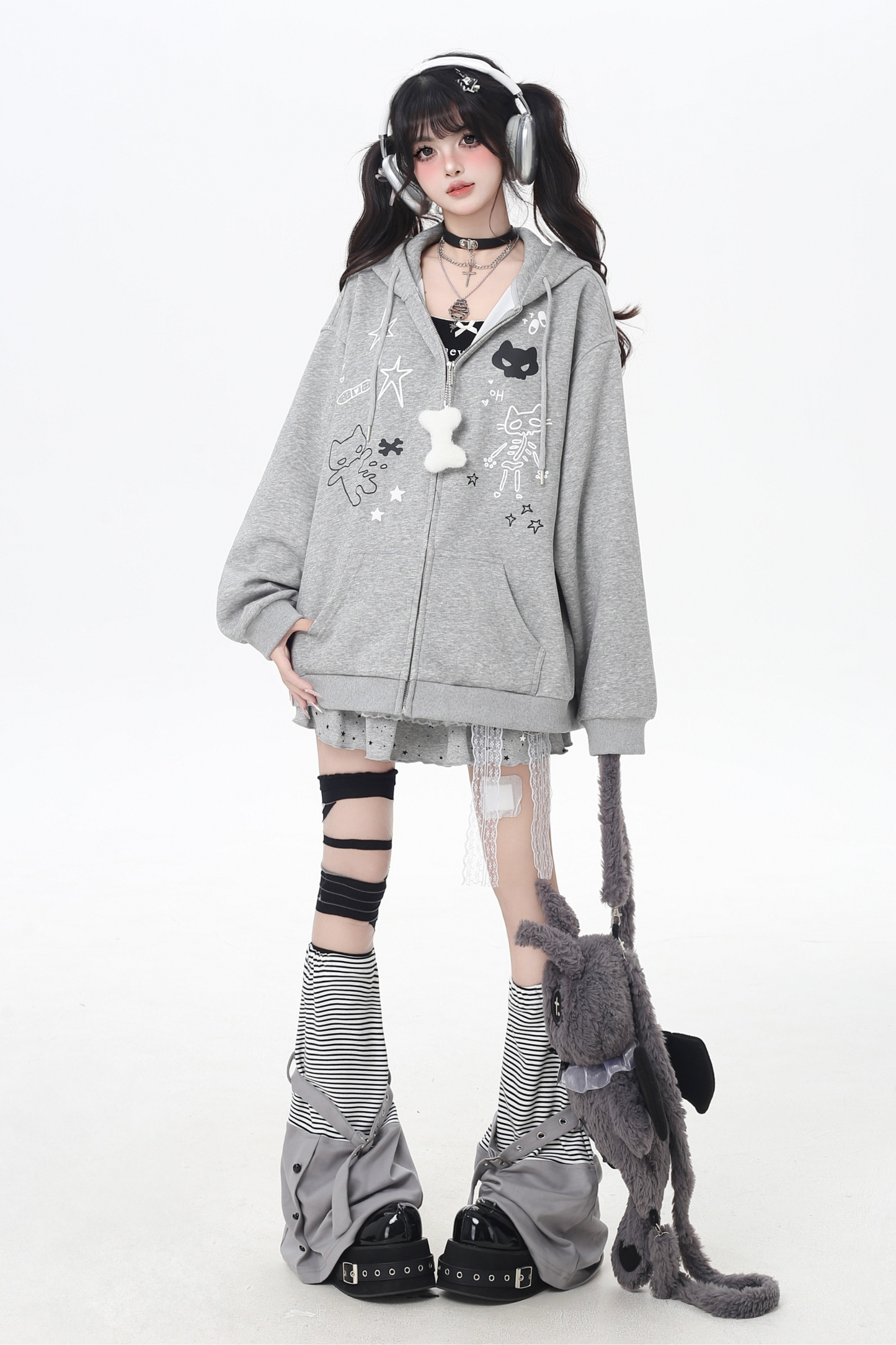 Cat Ear Hood Loose Sweatshirt Hoodie