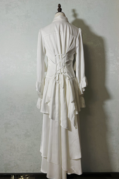 トレイリングショールプリンスアウトフィットゴシックトップス