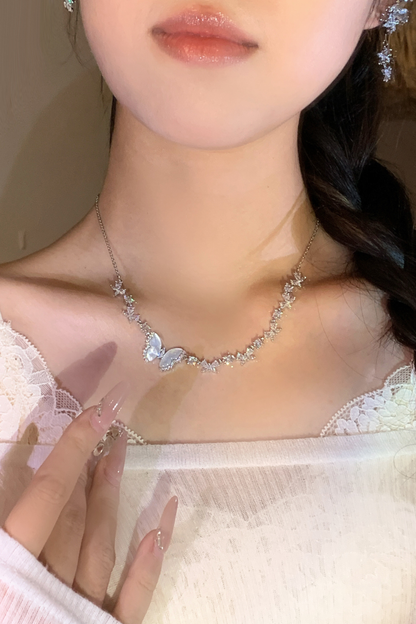 Moonlight Butterfly Short Necklace