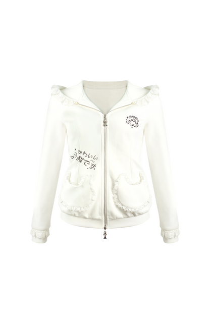 猫耳レースフードパーカー+ケーキスカート