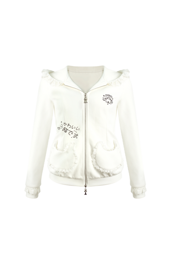 猫耳レースフードパーカー+ケーキスカート