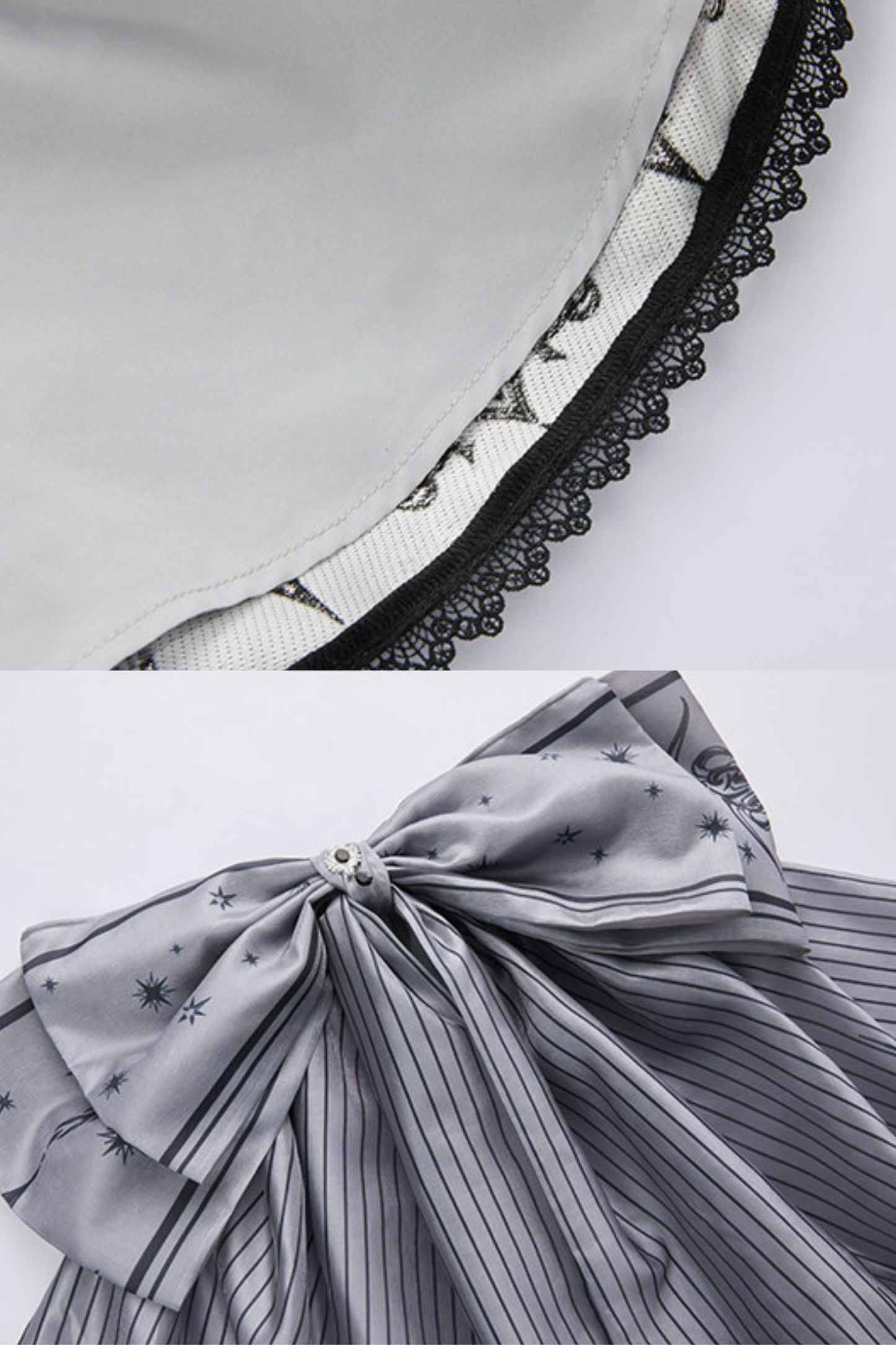 【2月28日予約締切】ダークシルバーレースロリータドレス+BNT+ネックアクセサリー