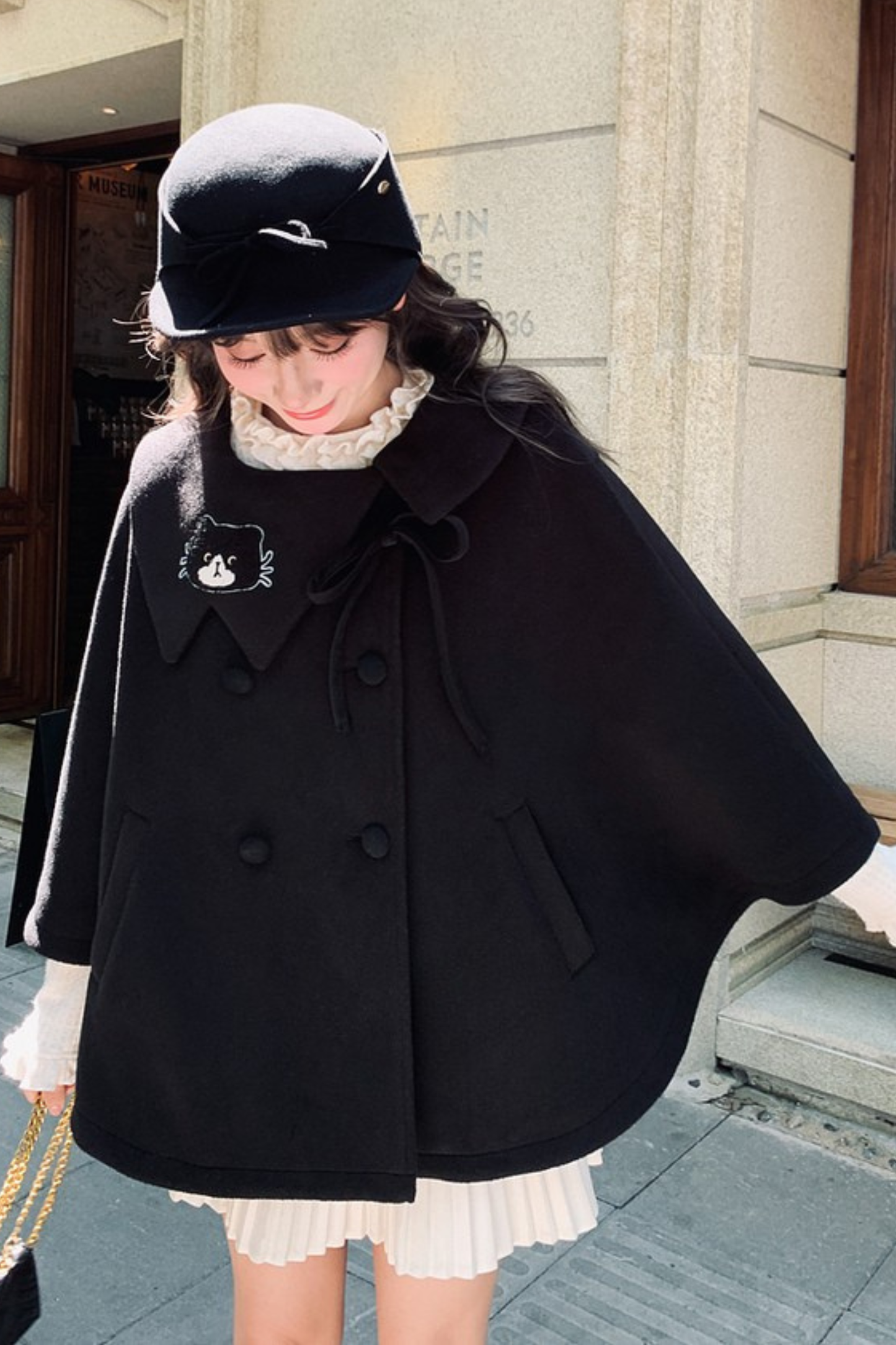 キャットドールカラーリボンマント