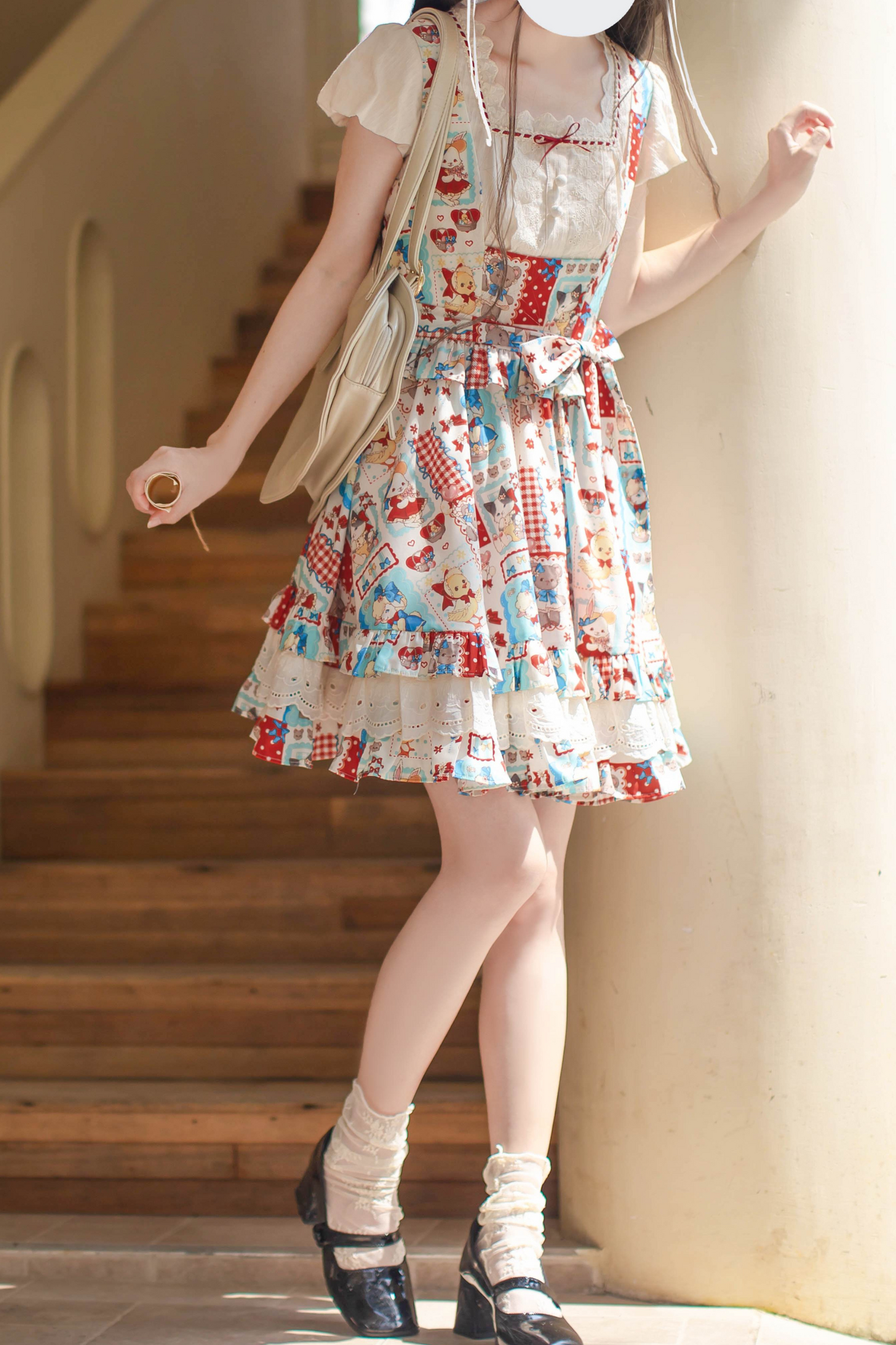 【予約商品】レトロポップベストスカート＋シャツ