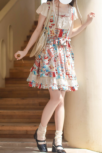 【予約商品】レトロポップベストスカート＋シャツ