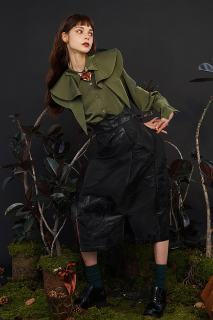 フレンチマントデザインレトロシャツ