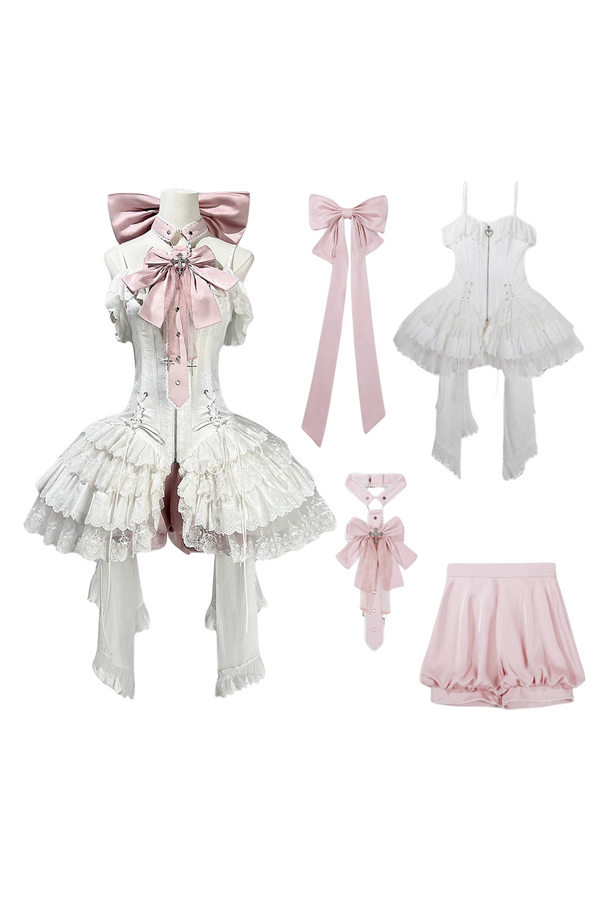 Ribbon Ballet Light Suspender Lolita Skirt Set
