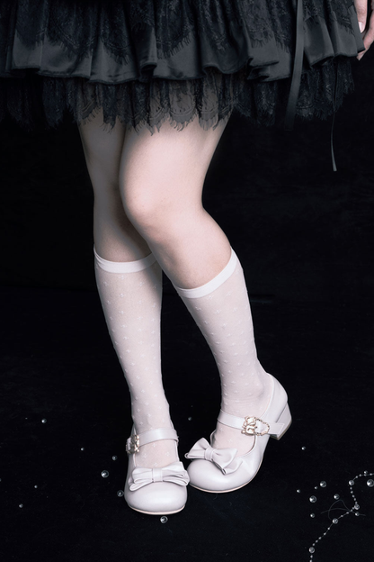 Satin Sheep Puff Shoes