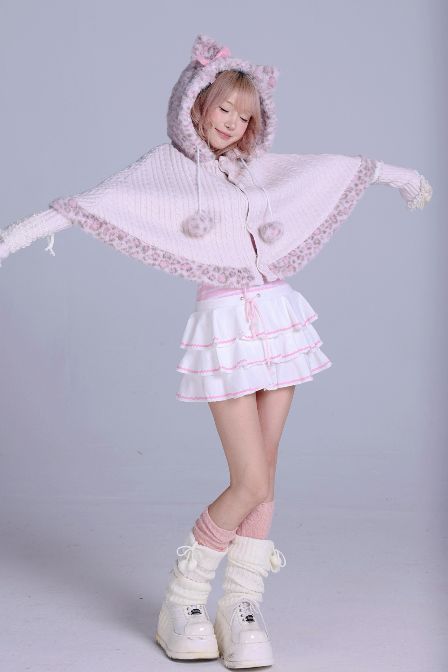 スウィートレパードキャットイヤーケープ