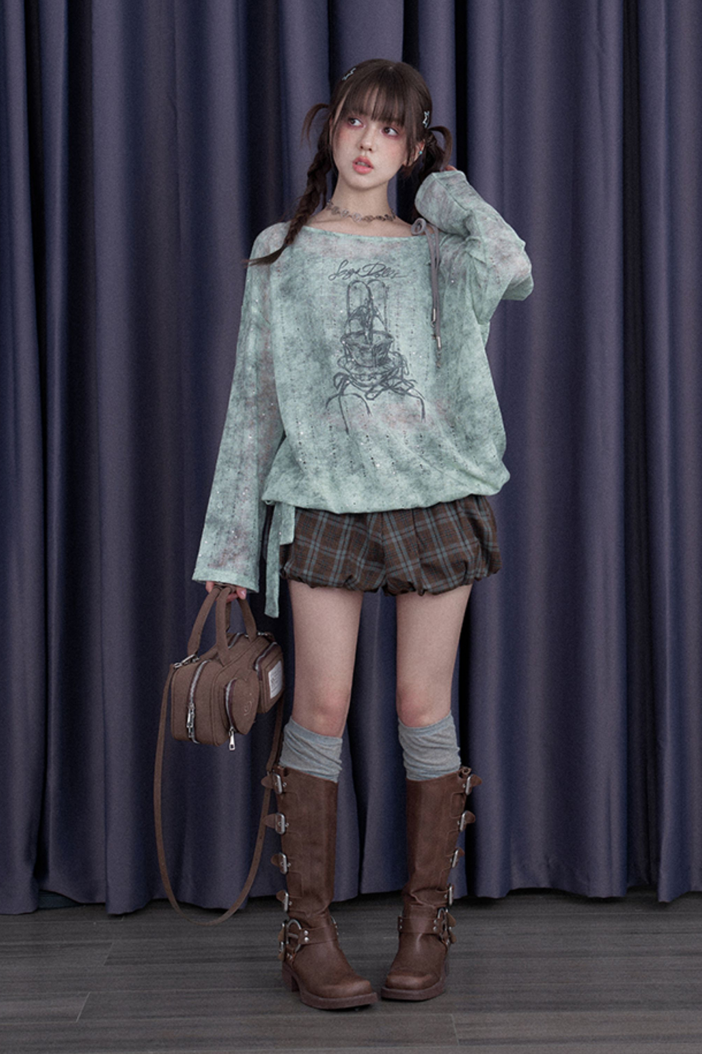 Pantalones globo a cuadros Teen Spirit