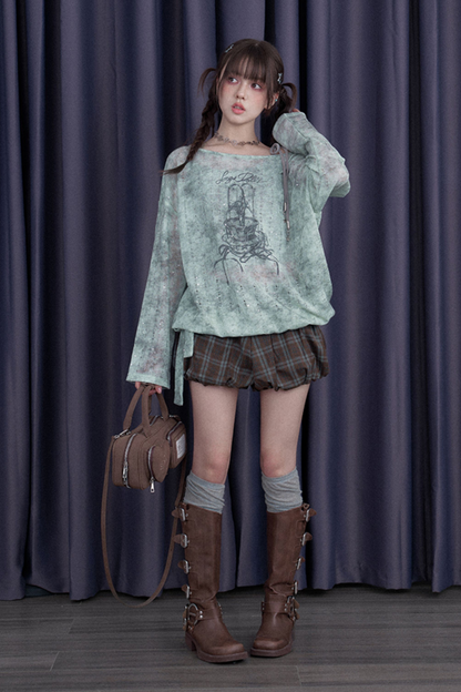 Pantalones globo a cuadros Teen Spirit