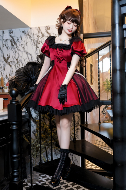 Mystery Chic Girly Ribbon Dress + Accessories