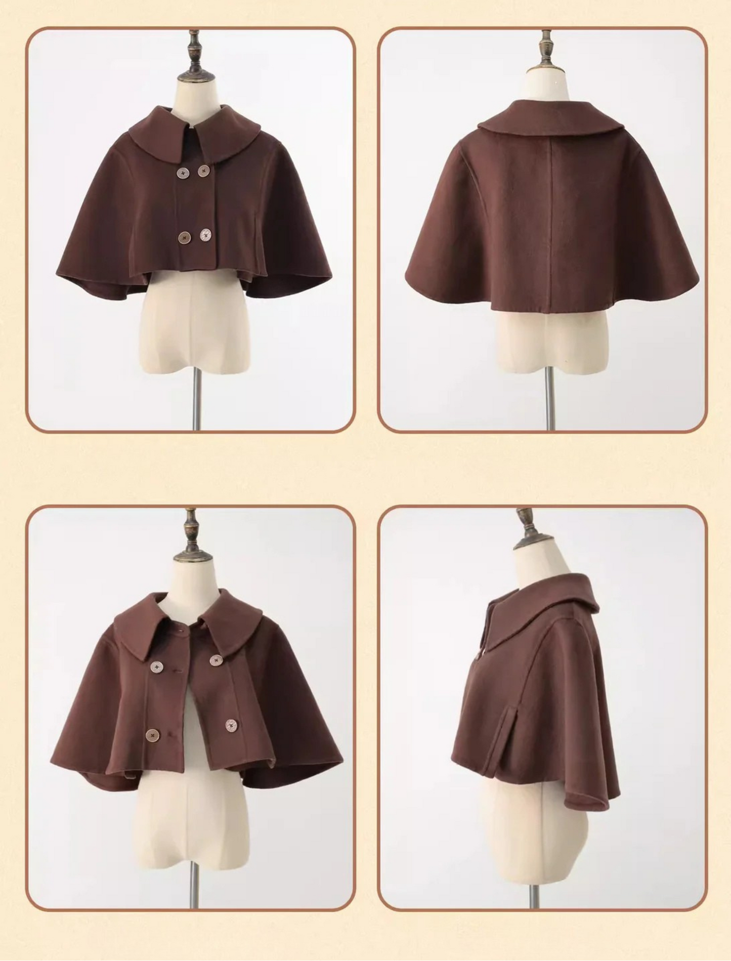 [Reservation Deadline February 3rd] Vintage Detective Series Lapel Cape + Flap Collar Jumper Skirt + Ribbon Brooch