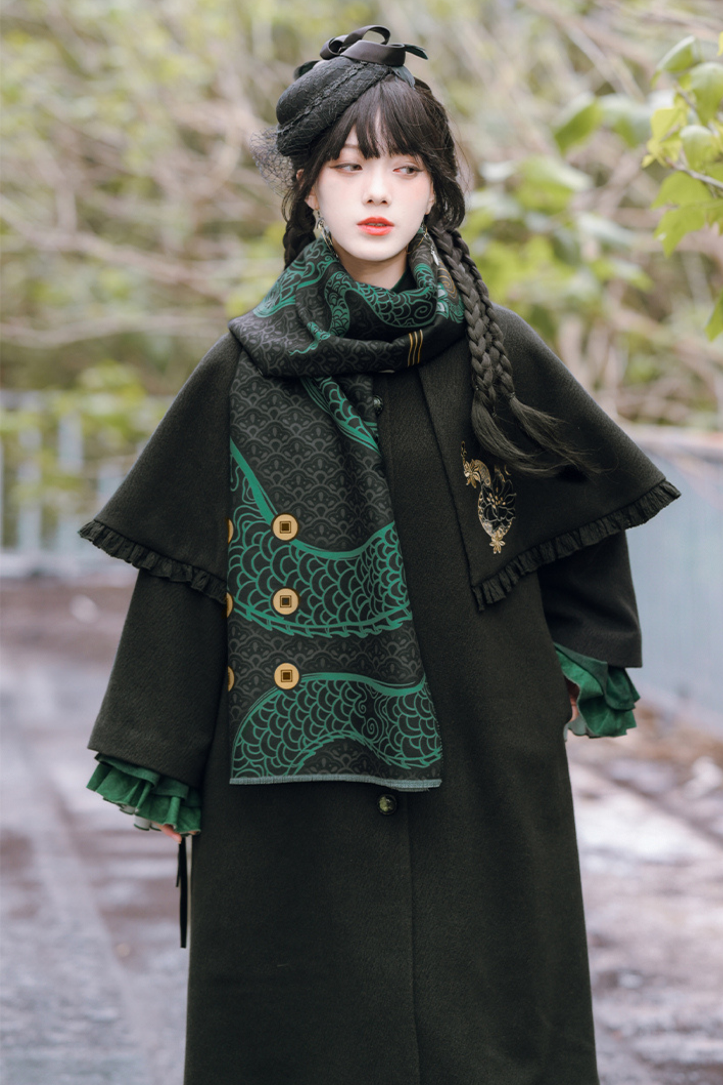 Ethnic China Print Shawl