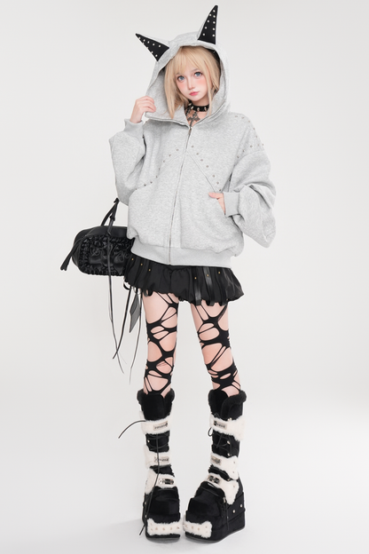 Cyberpunk Cat Ear Hooded Jacket