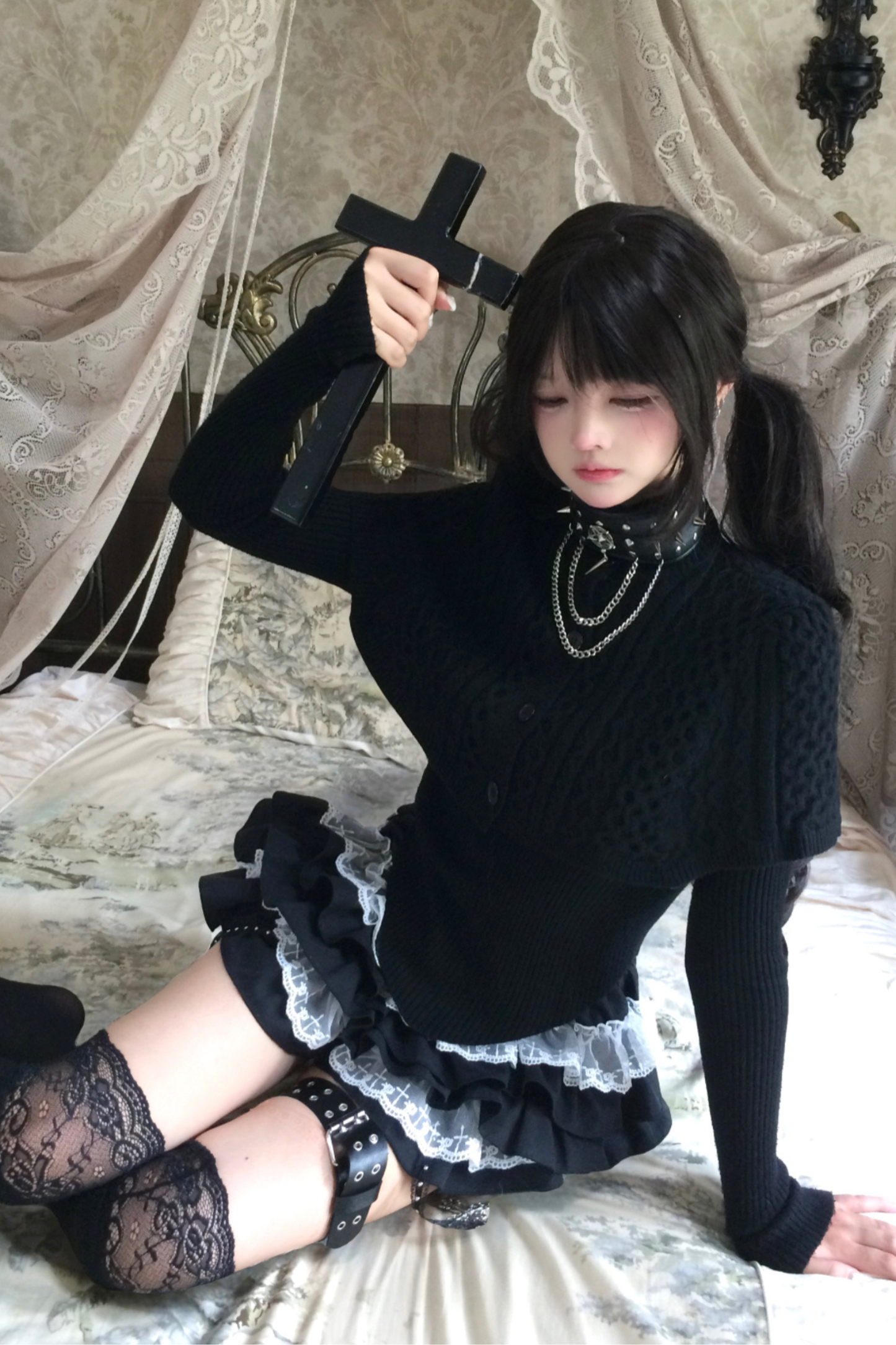 フレンチダークトップス+ケーキスカート