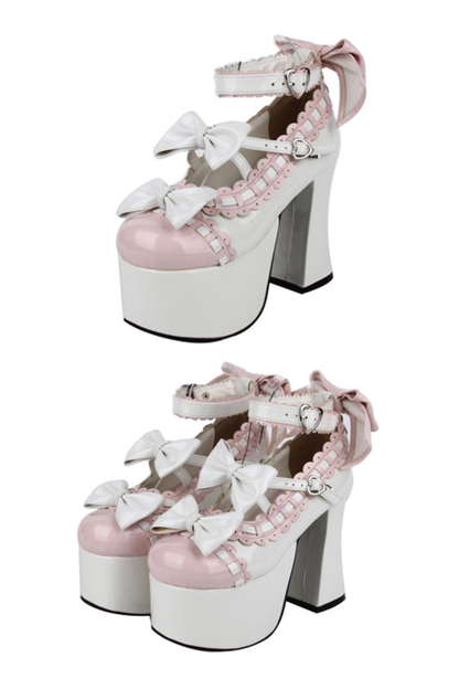 Ribbon Frill Stitching Lolita Shoes