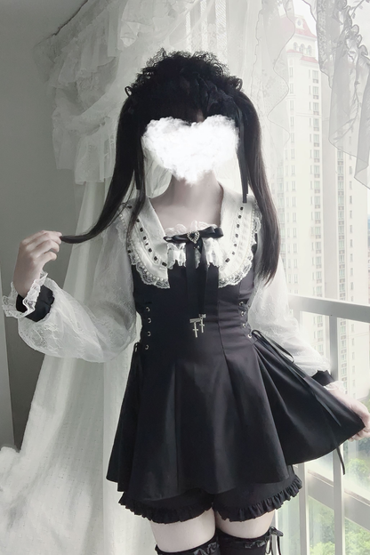 Mine ribbon flared top + shorts