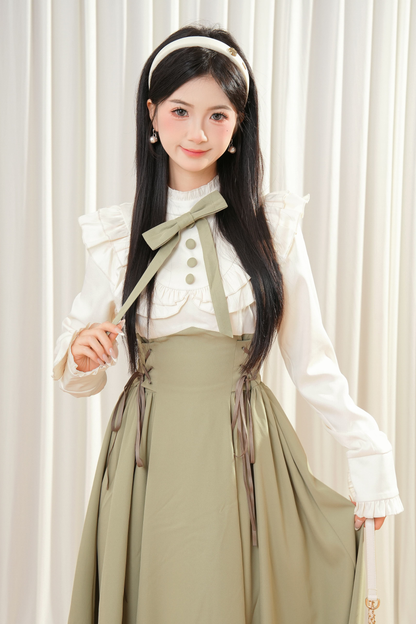 엘레강스 배색 프렌치 레트로 원피스