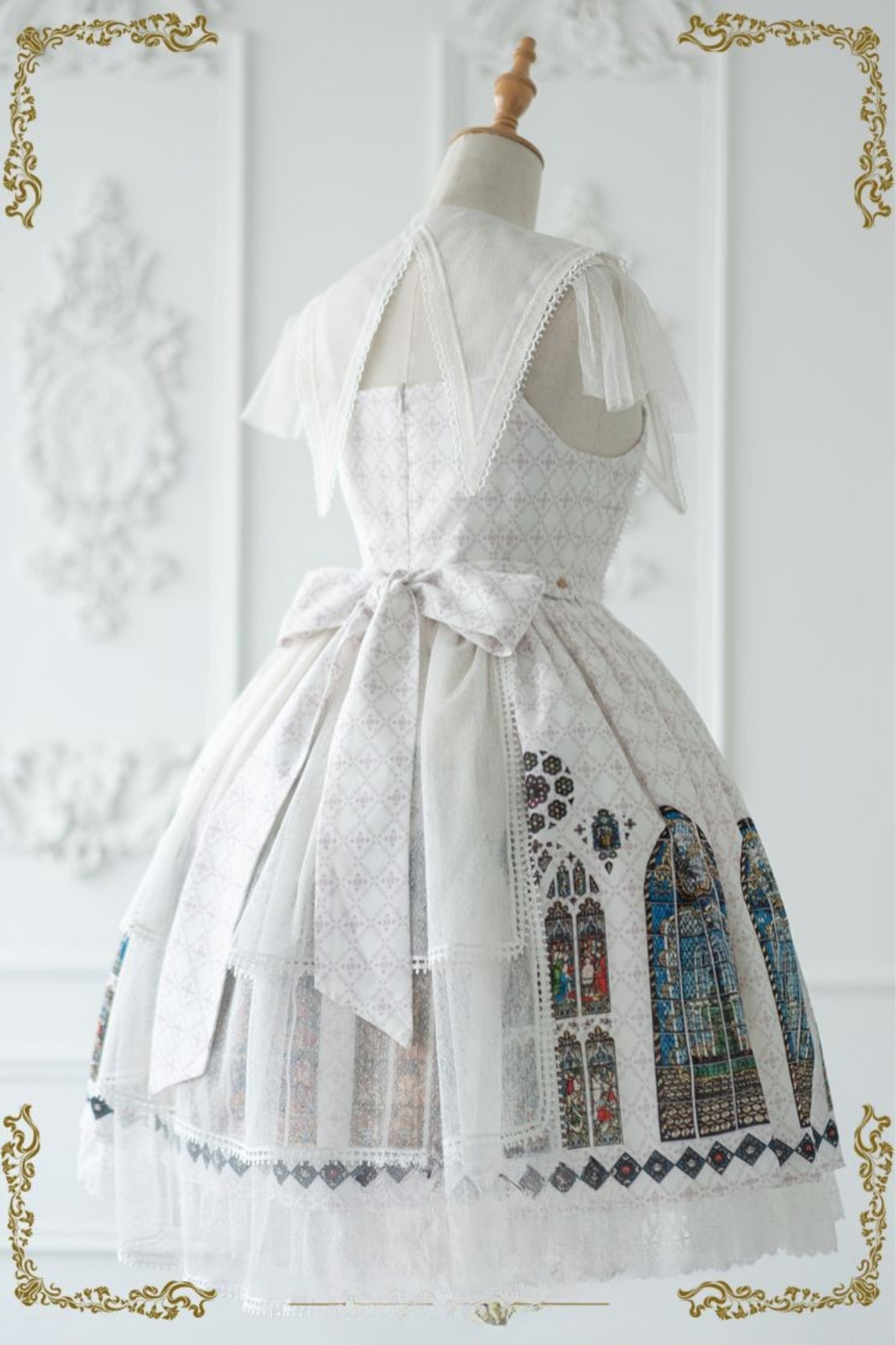 ウィンドウシックレトロドールロリータドレス