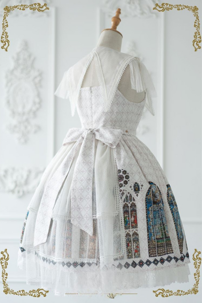 ウィンドウシックレトロドールロリータドレス