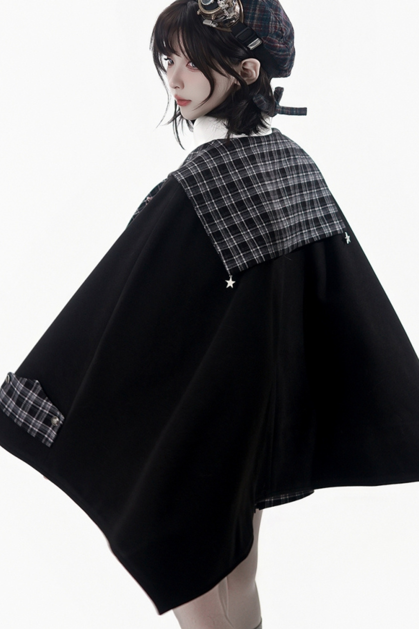 チェッカーアカデミーコート+シャツ+スカート