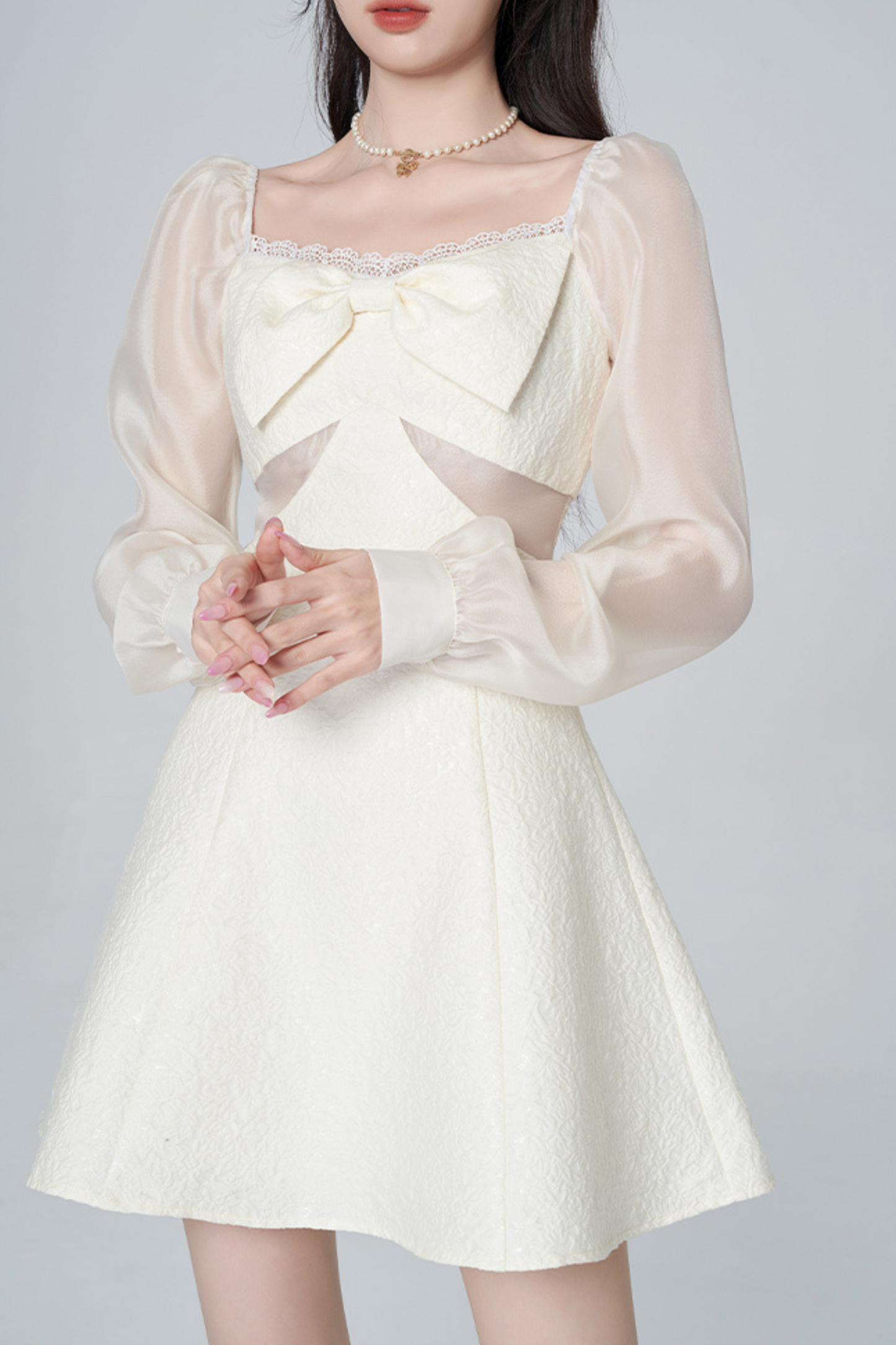 シアースイートピュアスクエアネックドレス