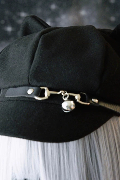 レザーバックルクラウドキャットハット