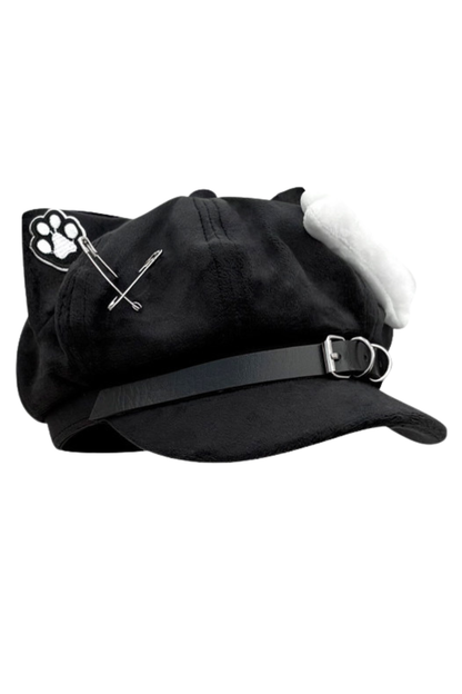 Blue Kitten Ear Beret