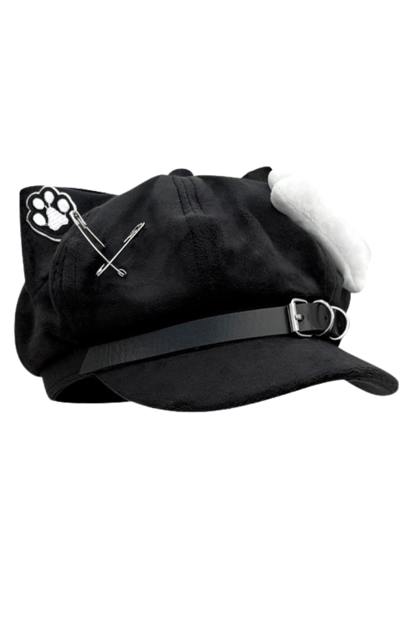 Blue Kitten Ear Beret