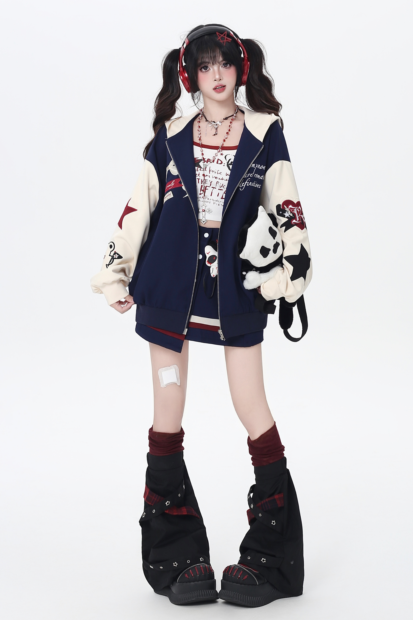 コントラストレトロアメリカンジャケット