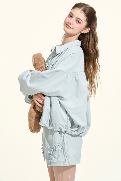 フリルレイクブルースポーティージャケット+パンツ