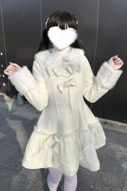 ガーリースノーリボンコート