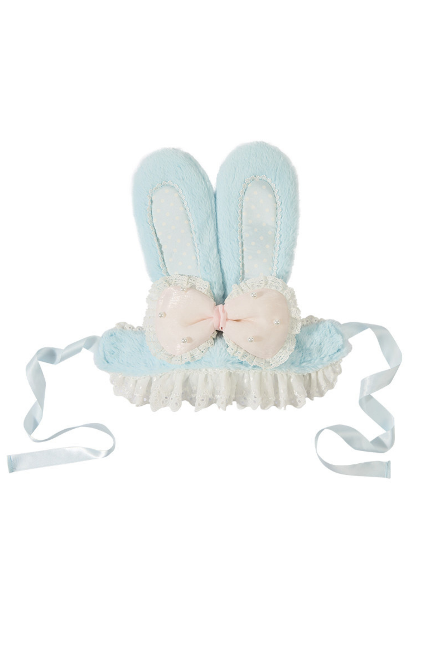 Lace Rabbit Ear Headband + Ribbon Necklace