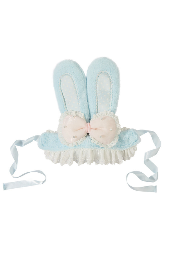Lace Rabbit Ear Headband + Ribbon Necklace