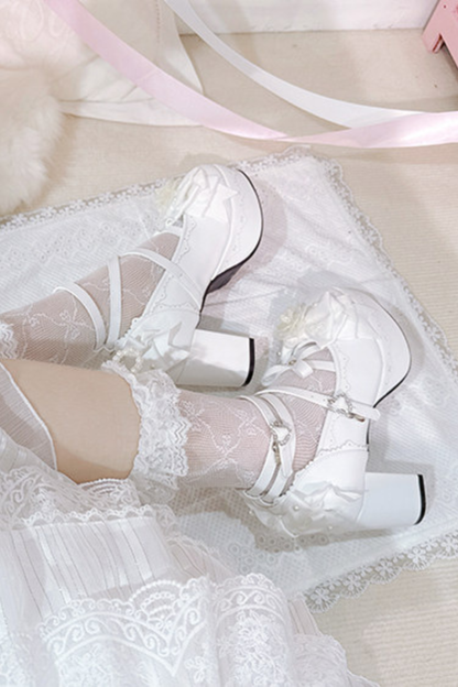 Blumen-Schleifen-Dance-Lolita-Absätze