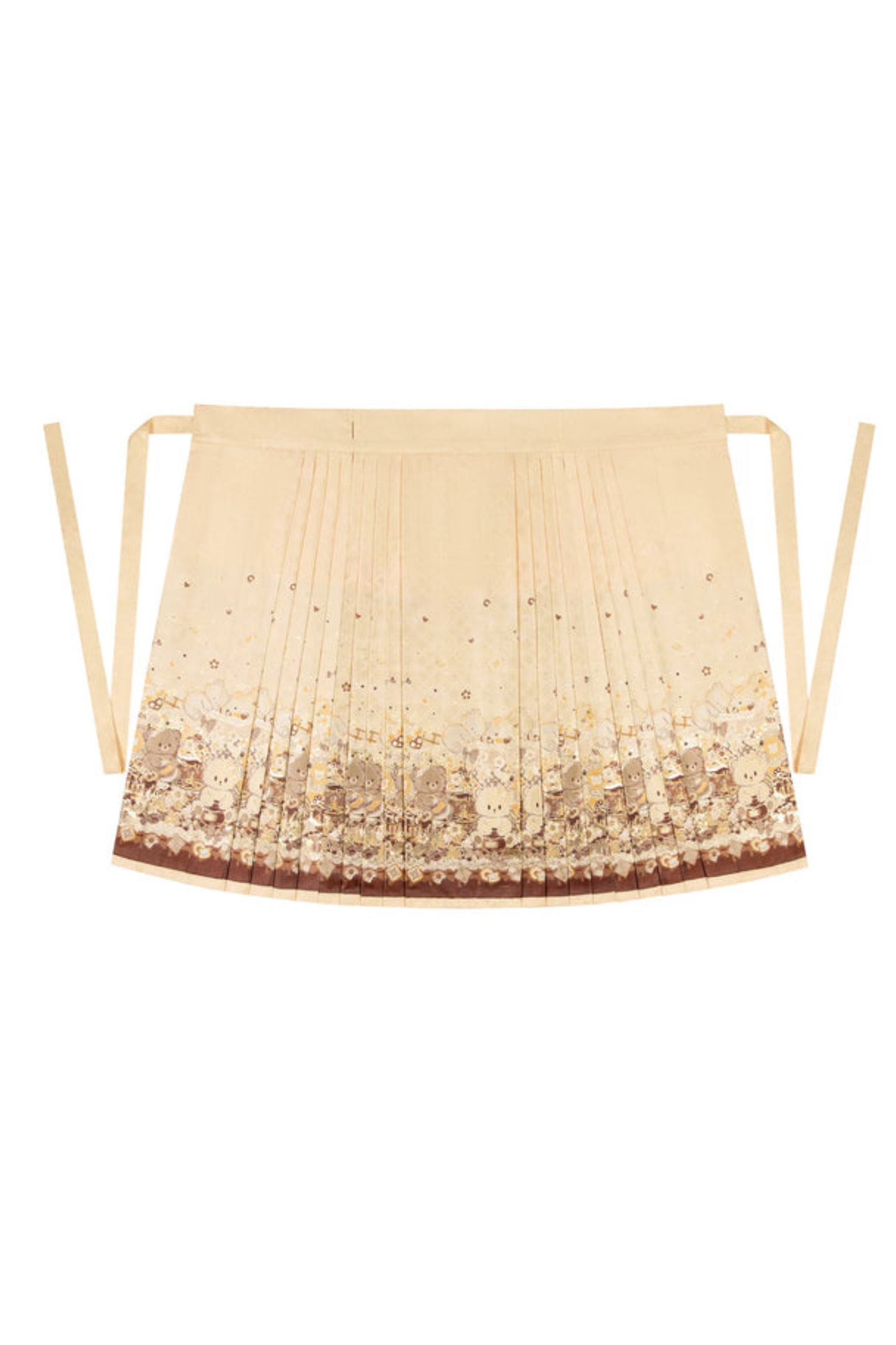 Kleines Bär-Dessert-Haus Kleid + Rock + Schürze + Brosche + Überrock