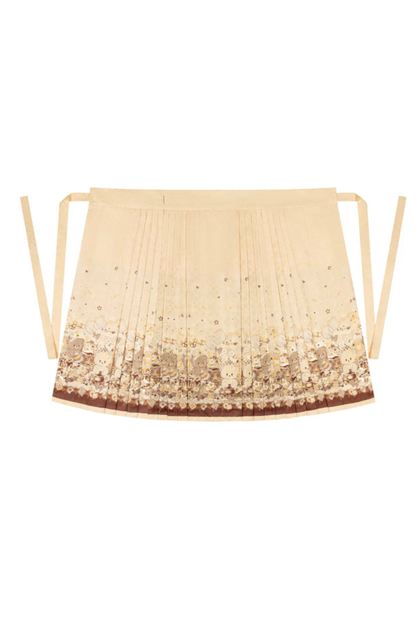 Kleines Bär-Dessert-Haus Kleid + Rock + Schürze + Brosche + Überrock