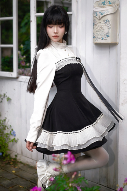 フレンチブラックシックドレス