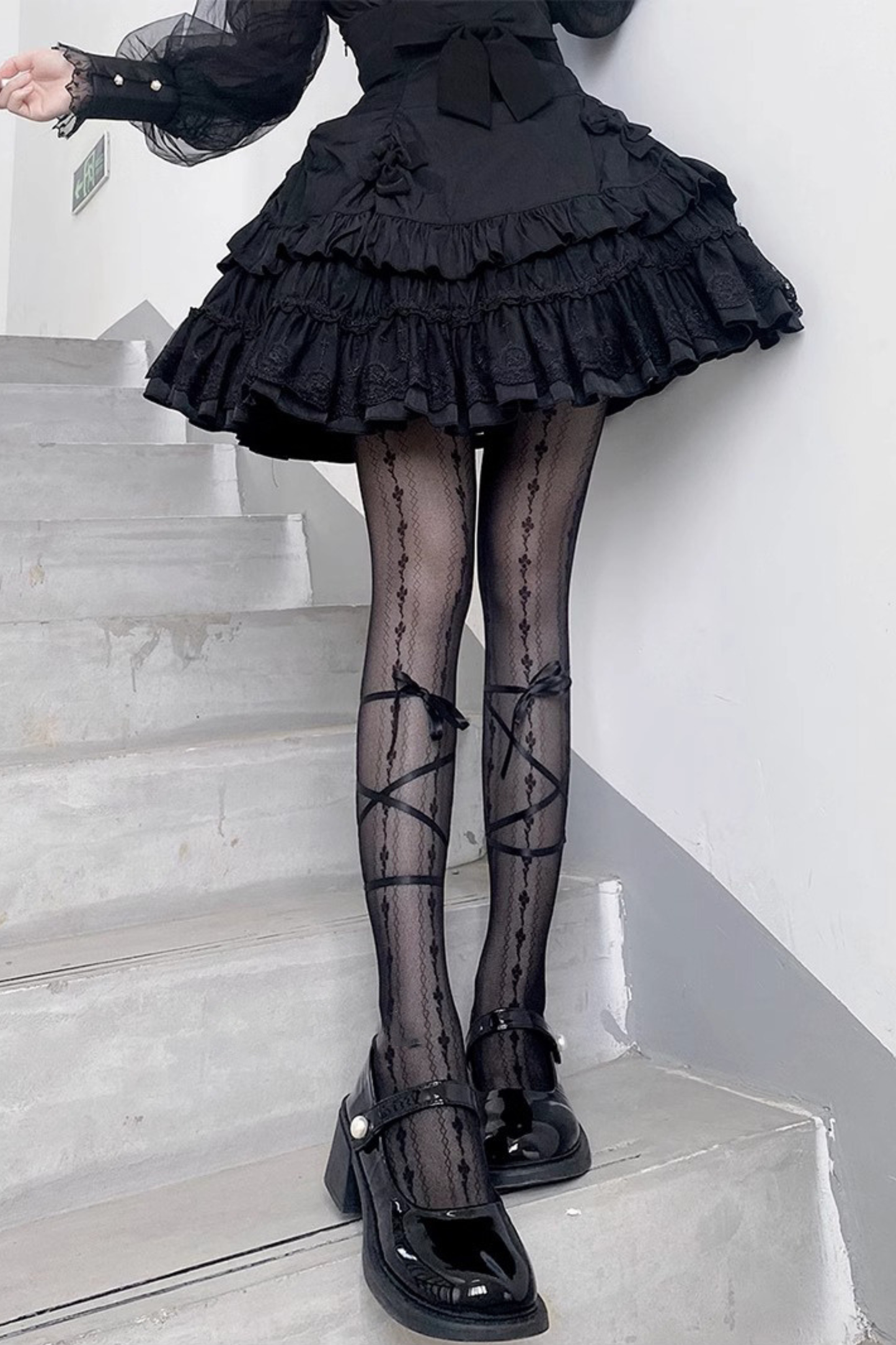 Ribbon Strap Pantyhose