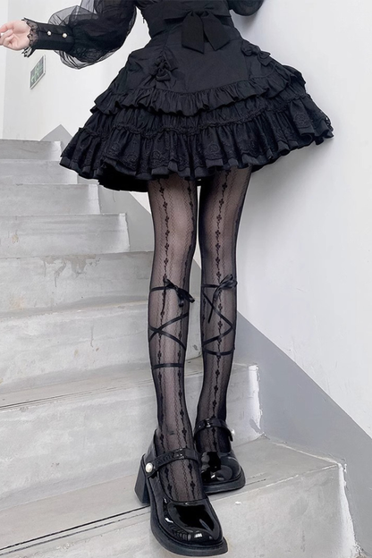 Ribbon Strap Pantyhose