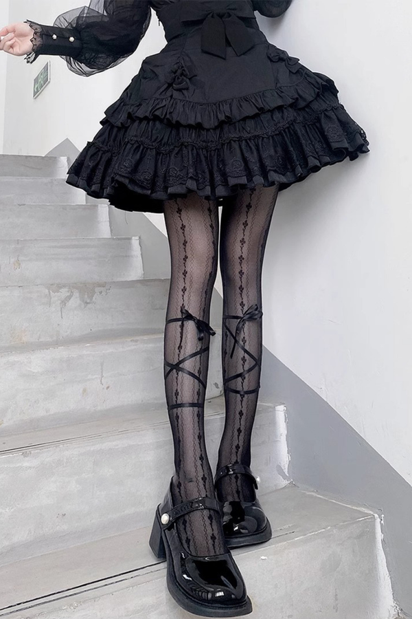 Ribbon Strap Pantyhose