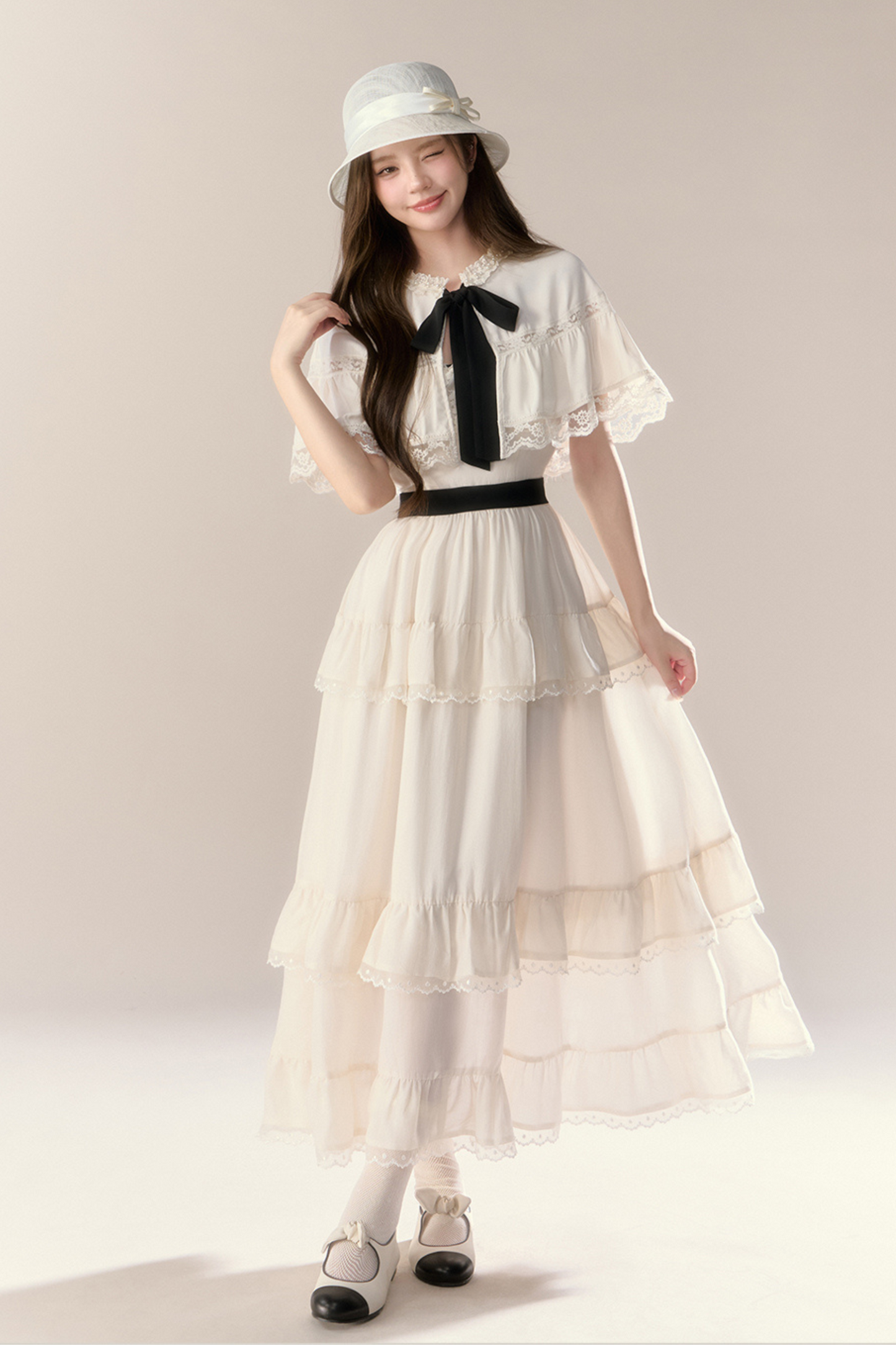 Lillian French Shawl Cake Dress