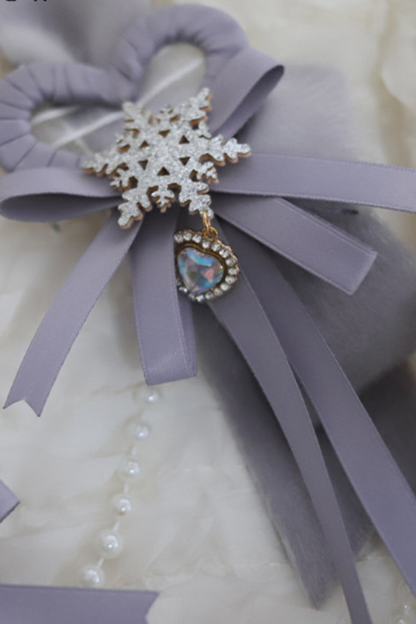 Snowflake Ribbon Lolita Hair Accessory