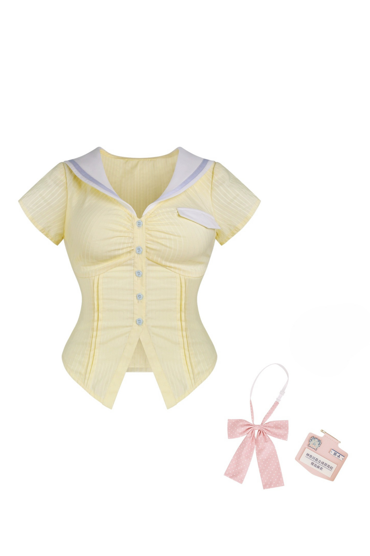 アカデミーリボントップス+プリーツスカート