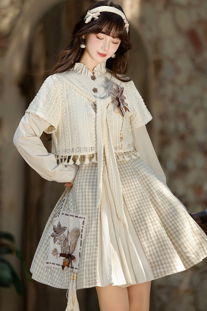 Retro Island Check Dress + Outerwear